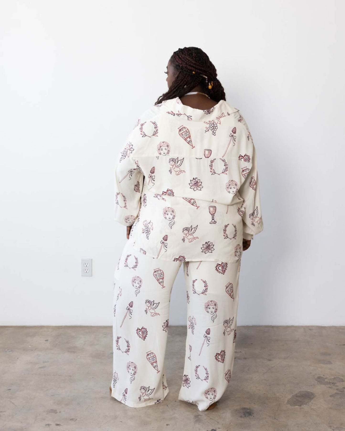 Adele Shirt and Pant Set in Cherub Print