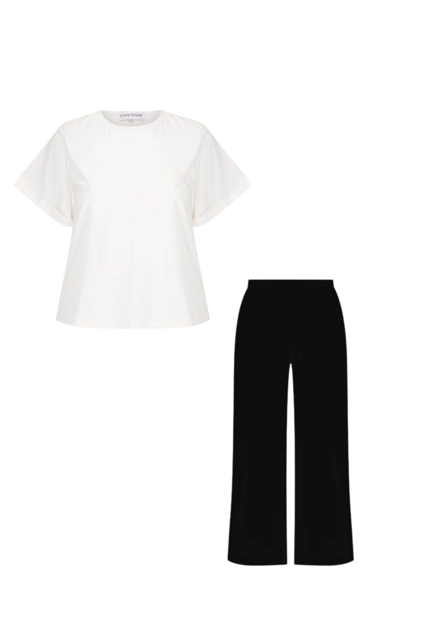 Hayley Pants and Ivory Kally T-shirt Set