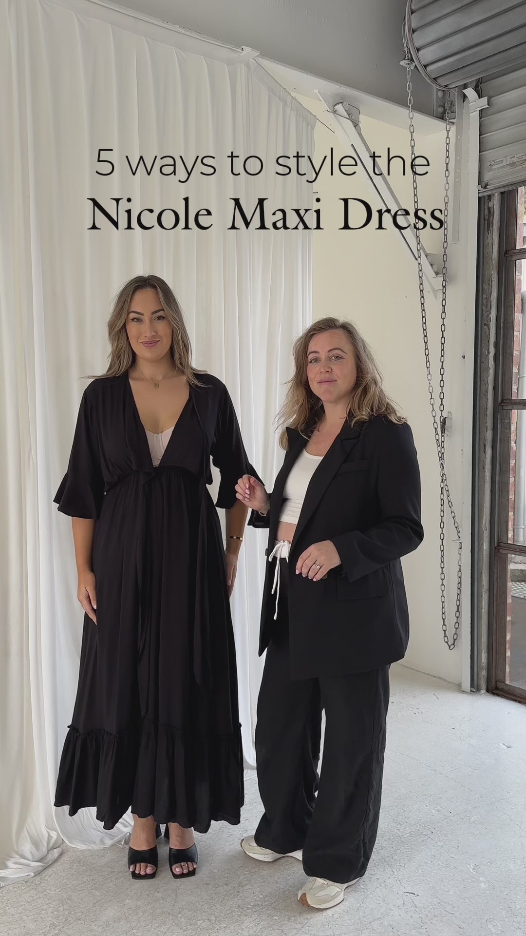 Maxi dress with tie front hotsell