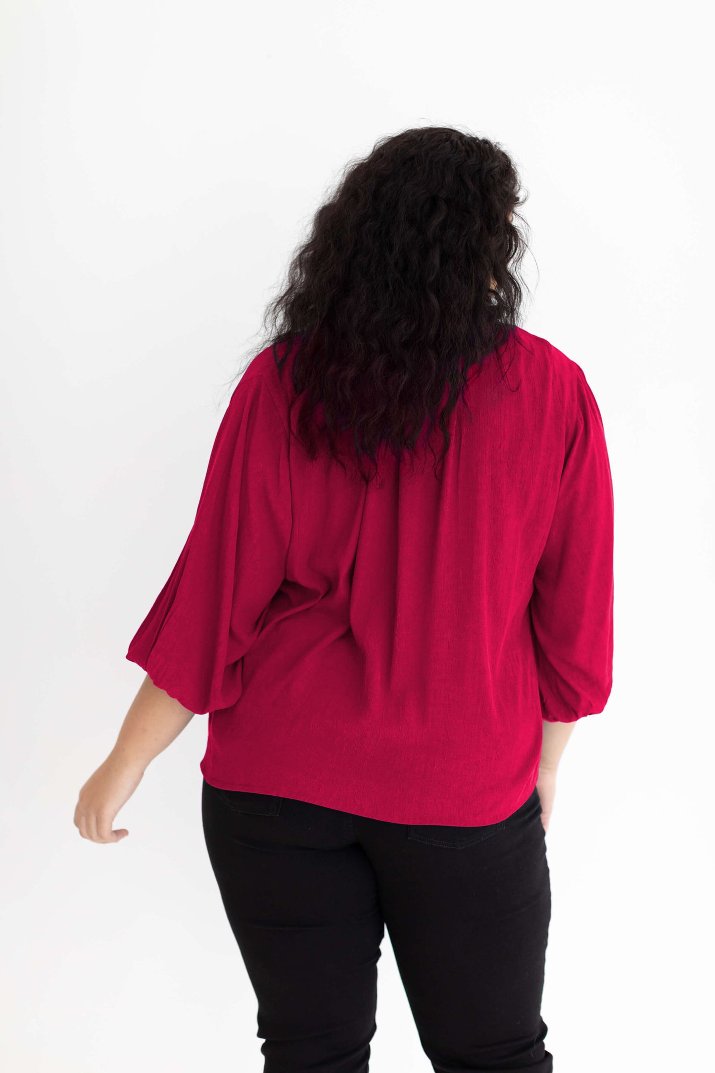 Alesia Blouse Top in French Plum - Final Sale
